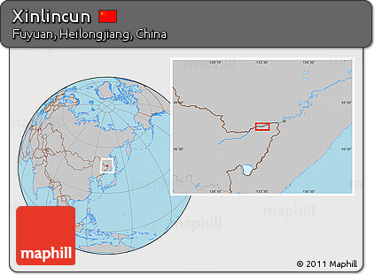 Gray Location Map of Xinlincun