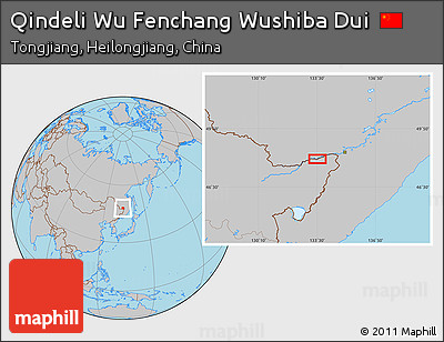 Gray Location Map of Qindeli Wu Fenchang Wushiba Dui