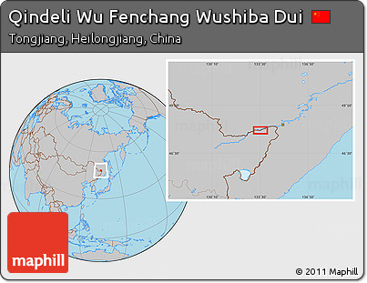 Gray Location Map of Qindeli Wu Fenchang Wushiba Dui