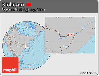 Gray Location Map of Xinlincun