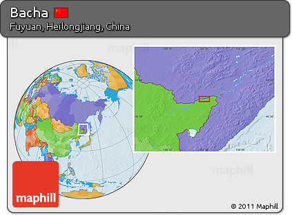 Political Location Map of Bacha