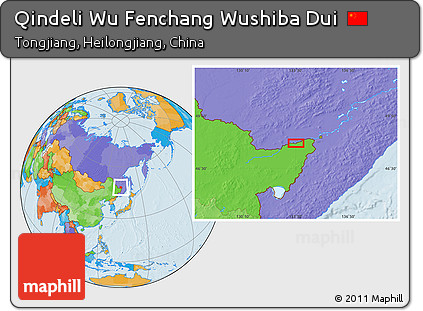 Political Location Map of Qindeli Wu Fenchang Wushiba Dui