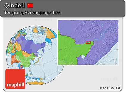 Political Location Map of Qindeli