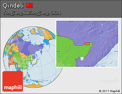 Political Location Map of Qindeli