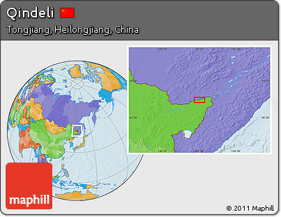 Political Location Map of Qindeli