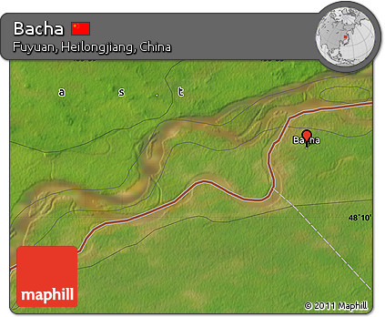 Satellite Map of Bacha