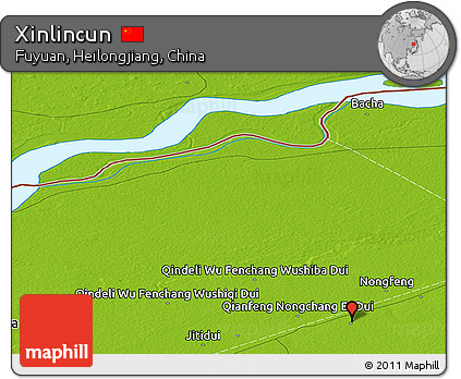 Physical Panoramic Map of Xinlincun