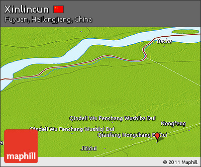 Physical Panoramic Map of Xinlincun