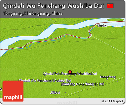 Physical Panoramic Map of Qindeli Wu Fenchang Wushiba Dui