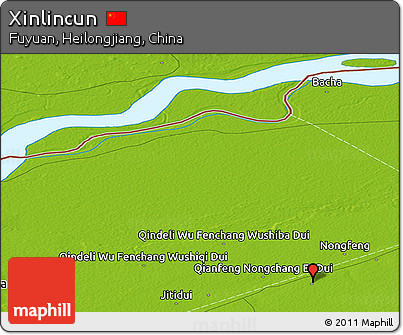 Physical Panoramic Map of Xinlincun