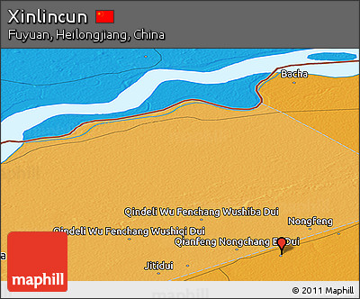 Political Panoramic Map of Xinlincun