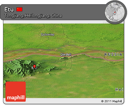 Satellite Panoramic Map of Etu