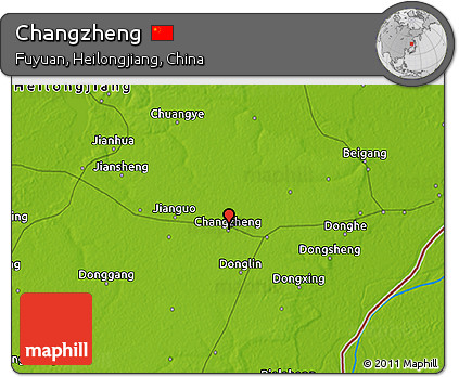 Physical 3D Map of Changzheng