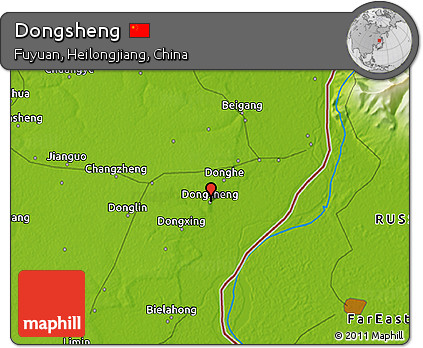 Physical 3D Map of Dongsheng