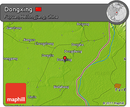 Physical 3D Map of Dongxing