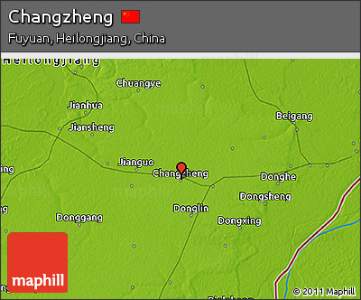 Physical 3D Map of Changzheng