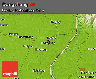 Physical 3D Map of Dongsheng