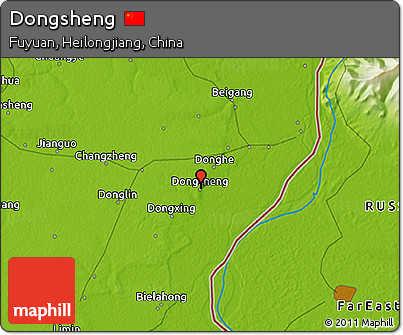 Physical 3D Map of Dongsheng