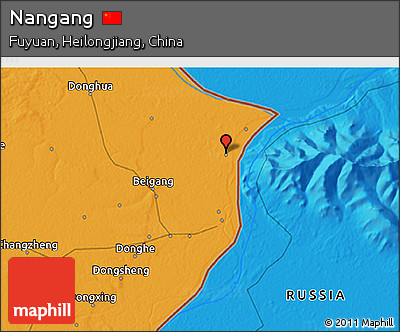 Political 3D Map of Nangang