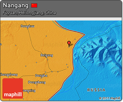 Political 3D Map of Nangang