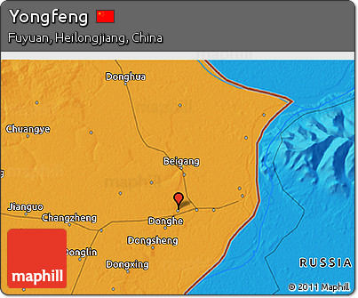 Political 3D Map of Yongfeng