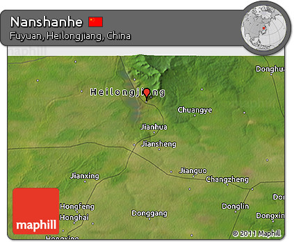 Satellite 3D Map of Nanshanhe