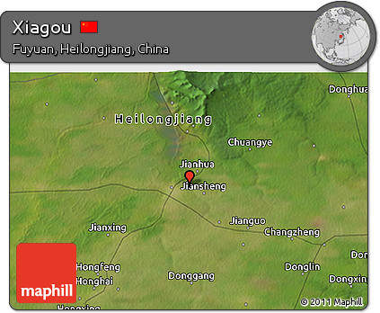 Satellite 3D Map of Xiagou
