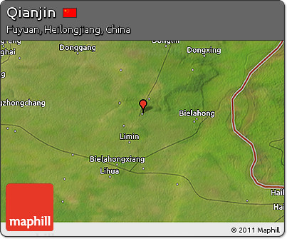 Satellite 3D Map of Qianjin