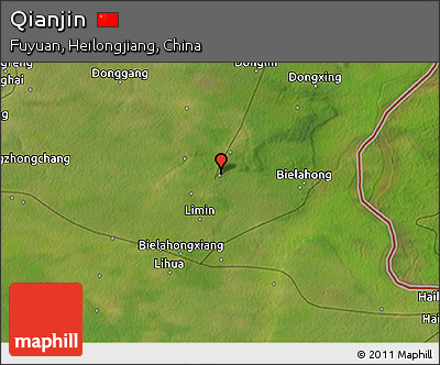 Satellite 3D Map of Qianjin