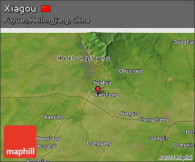 Satellite 3D Map of Xiagou