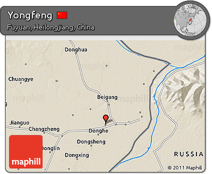 Shaded Relief 3D Map of Yongfeng