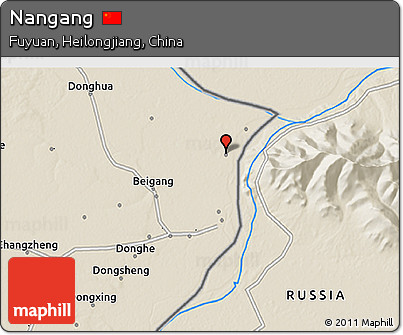 Shaded Relief 3D Map of Nangang