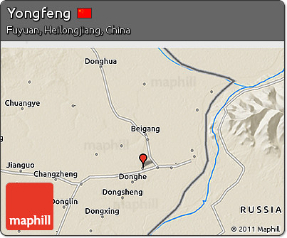 Shaded Relief 3D Map of Yongfeng