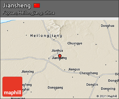 Shaded Relief 3D Map of Jiansheng