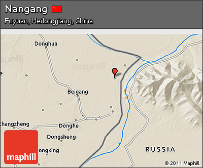 Shaded Relief 3D Map of Nangang