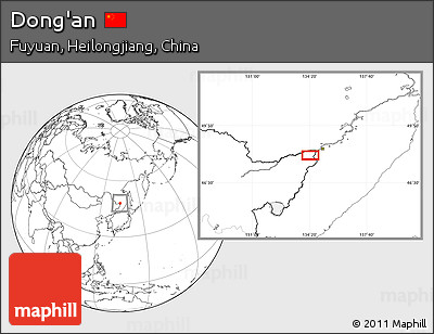 Blank Location Map of Dong'an