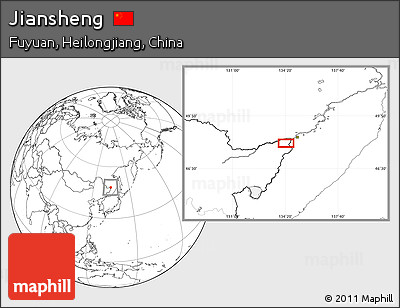 Blank Location Map of Jiansheng