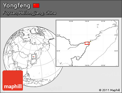 Blank Location Map of Yongfeng