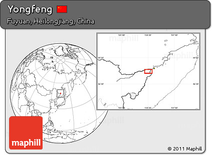Blank Location Map of Yongfeng