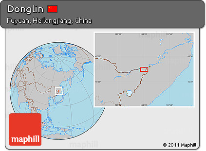 Gray Location Map of Donglin