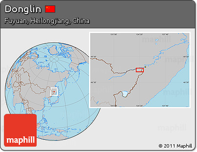 Gray Location Map of Donglin