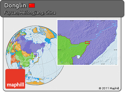 Political Location Map of Donglin