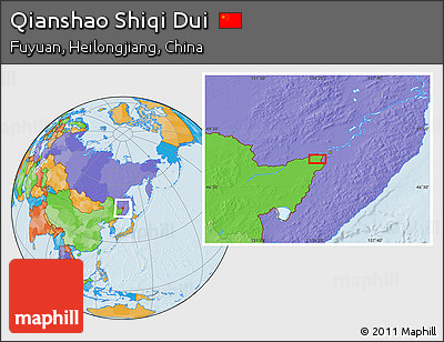 Political Location Map of Qianshao Shiqi Dui