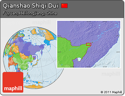 Political Location Map of Qianshao Shiqi Dui