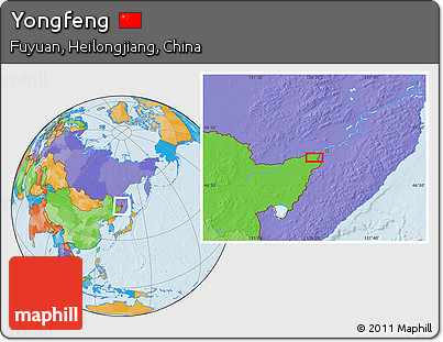 Political Location Map of Yongfeng