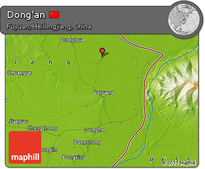 Physical Map of Dong'an