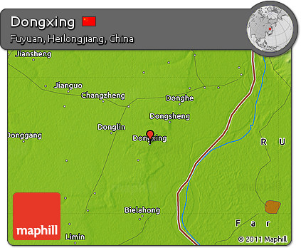 Physical Map of Dongxing