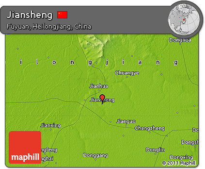 Physical Map of Jiansheng