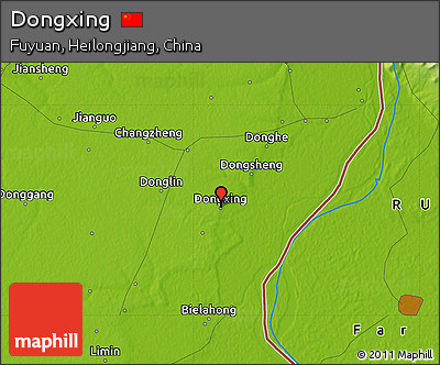 Physical Map of Dongxing