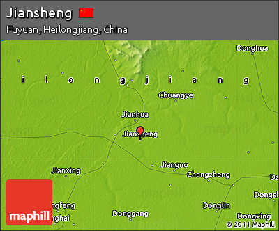 Physical Map of Jiansheng